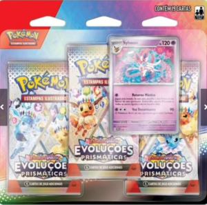 Blister Triplo Escarlate e Violeta 8.5 - Evoluções Prismáticas - Sylveon