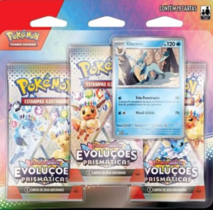 Blister Triplo Escarlate e Violeta 8.5 - Evoluções Prismáticas - Glaceon