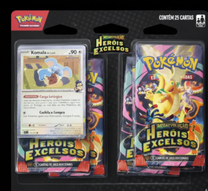 Blister Quadruplo Pokémon Komala ME02.5 Heróis Excelsos